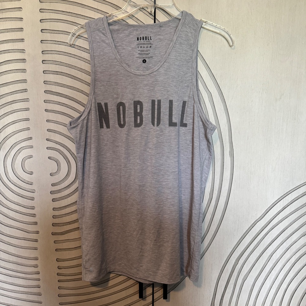 NOBULL Men's Tank Top Gray Sleeveless Athletic Training Workout Shirt